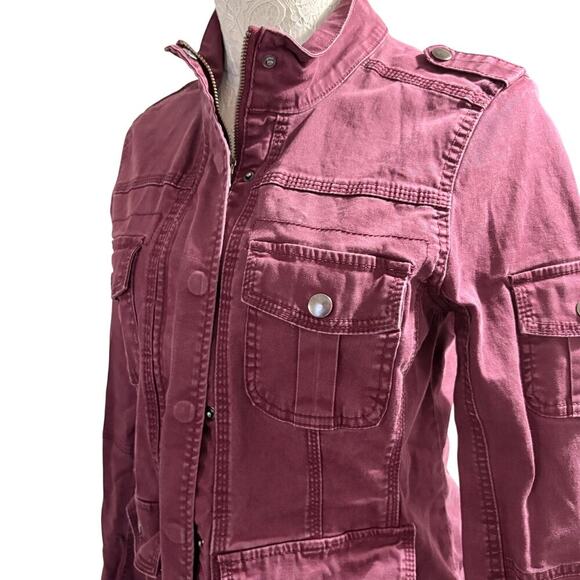 Kenzie Burgundy Jacket BellaSwan Medium Y2K - Picture 3 of 7